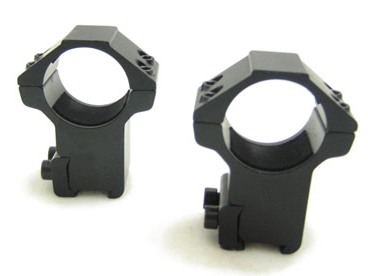 Крепления (кольца) для оптики высокие NcSTAR RB27 1" RING-3/8" DOVETAIL-HIGH THRU.